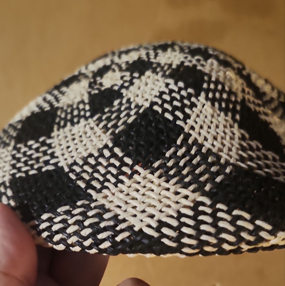 NOS VTG NWT baileys straw woven newsboy hat made in usa unisex plaid